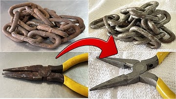 Lemon Juice and Salt Remove Rust and Dusty on Chain and Pliers