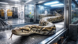 Inside the Python Processing Factory: From Snake to Luxury Bags &amp; Food!🐍