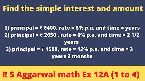Find the simple interest and the amount