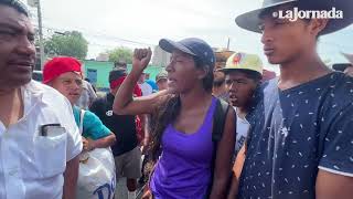 Oaxaca: Momentos de tensión durante el camino de cientos de migrantes