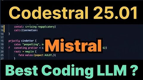 Mistral Codestral 25.01 : The best coding LLM ?