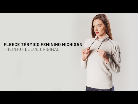 Fleece térmico feminino para neve gola alta Michigan Thermo Fleece Original Fiero