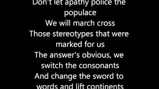 Video thumbnail of "Flobots-Rise with lyrics"