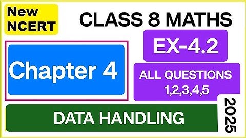 Ex- 4.1  | Class 8th Math l  l Data Handling l Chapter 4 l NCERT l Solution l English Medium