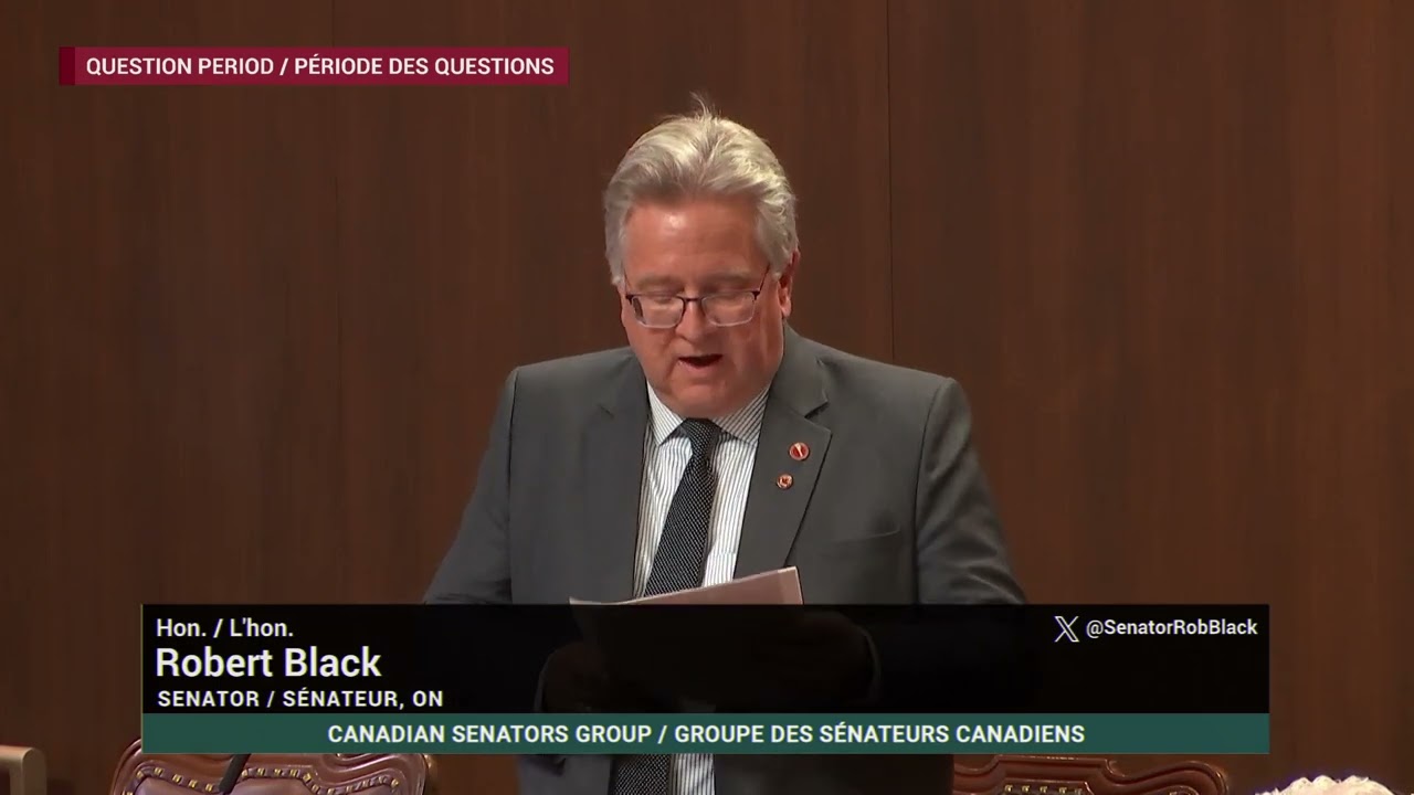 Senator Rob Black - Question to Gold on 2024 Federal Budget and Canadian Agriculture - May 8, 2024