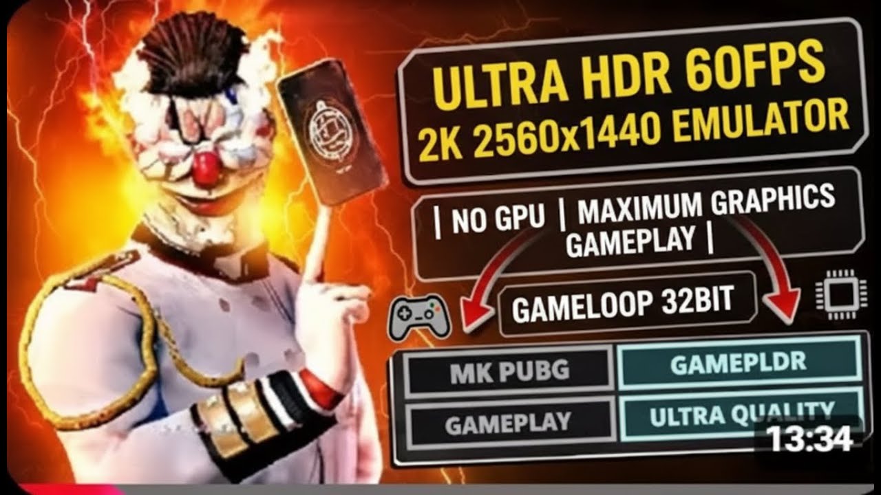 ULTRA HDR 60FPS 2K 2560x1440 EMULATOR | NO GPU | MAXIMUM GRAPHICS GAMEPLAY | GAMELOOP 32BIT