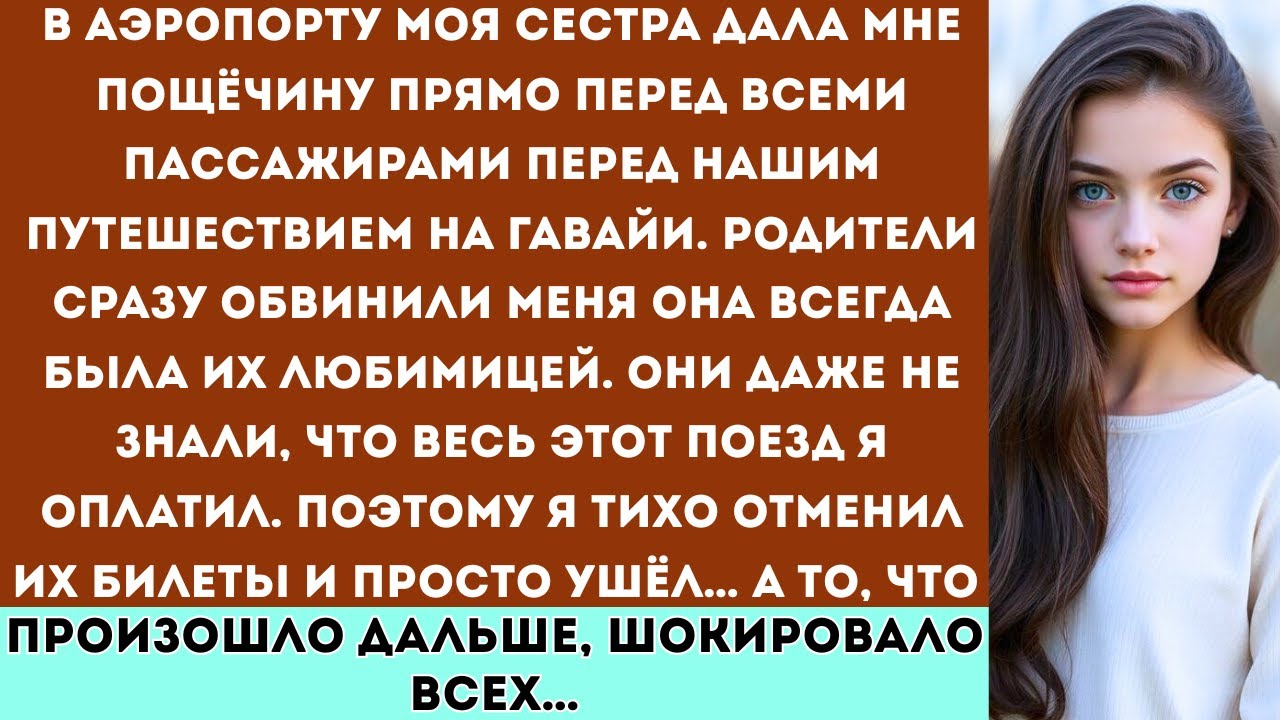 «В аэропорту моя сестра ударила меня пощёчиной на глазах у всех пассажиров перед нашим путешествием