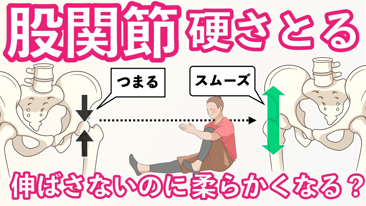 【股関節が硬い】開脚で足が開かない・付け根がつまる人のための股関節セルフ整体