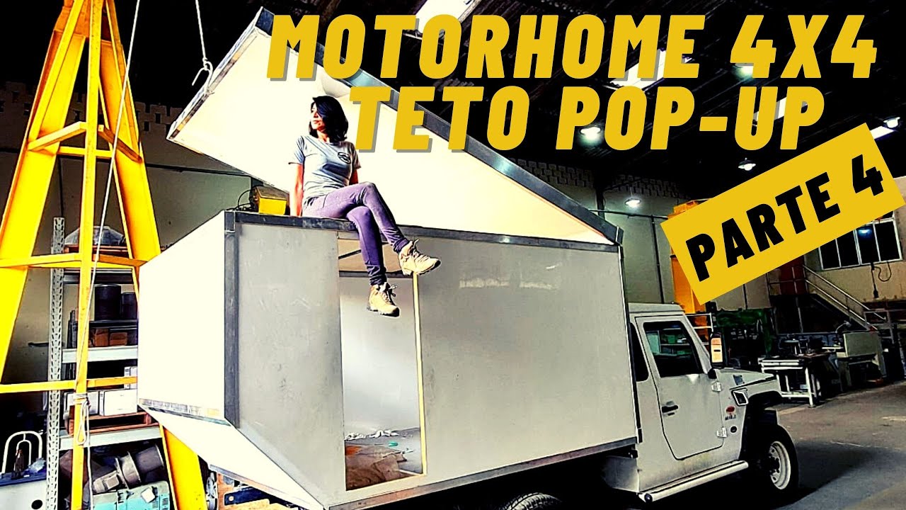 COMO FAZER TETO POP-UP PARA MOTORHOME | TETO RETRÁTIL PARA CAMPER | ROOFTOP TENT - PARTE 4