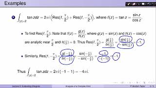 Week7Lecture5  Evaluating Integrals via the Residue Theorem Guide