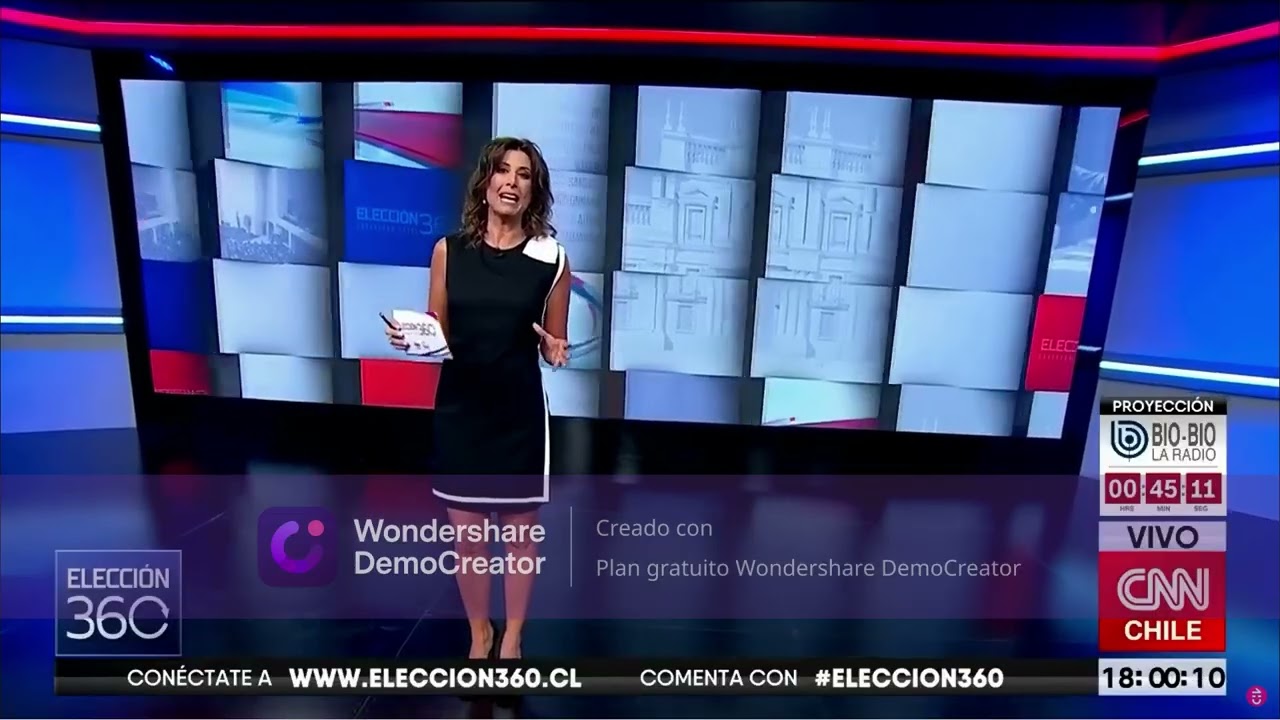 Auspicios / Cierre Cuenta Regresiva / Inicio Voto a Voto / Elección 360 CHV y CNN Chile / 19/11/2017