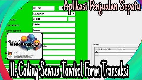 VB6 - 11. Coding Tombol Edit, Hapus, Batal & Keluar | Aplikasi Penjualan Sepatu | dhiika04