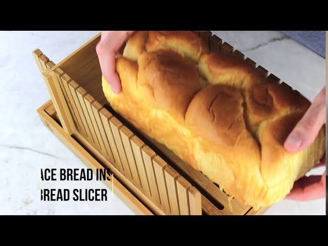 Db-tech Bamboo Wood Compact Foldable Bread Slicer