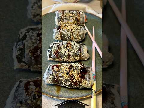 Роллы из рисовой бумаги #спрингроллы #азиатскаякухня