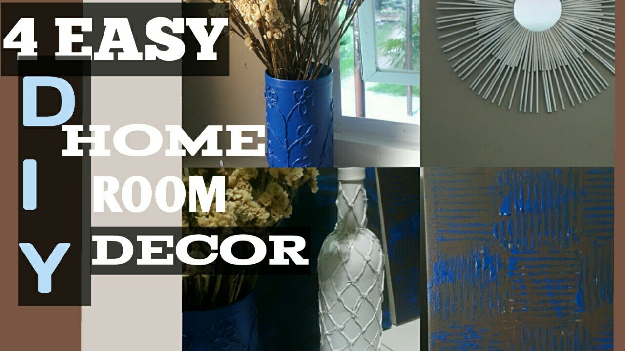 4 EASY DIY FOR HOME AND ROOM DECORS - YouTube