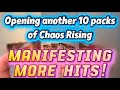 Opening 10 more packs of Chaos Rising! Were we lucky??? 🍀 #pokemon #pokemoncards #chaosrising