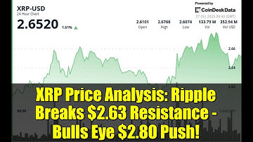 XRP Price Analysis: Ripple Breaks $2.63 Resistance - Bulls Eye $2.80 Push!
