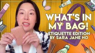 What's In My Bag! Etiquette Edition By: Sara Jane Ho screenshot 4