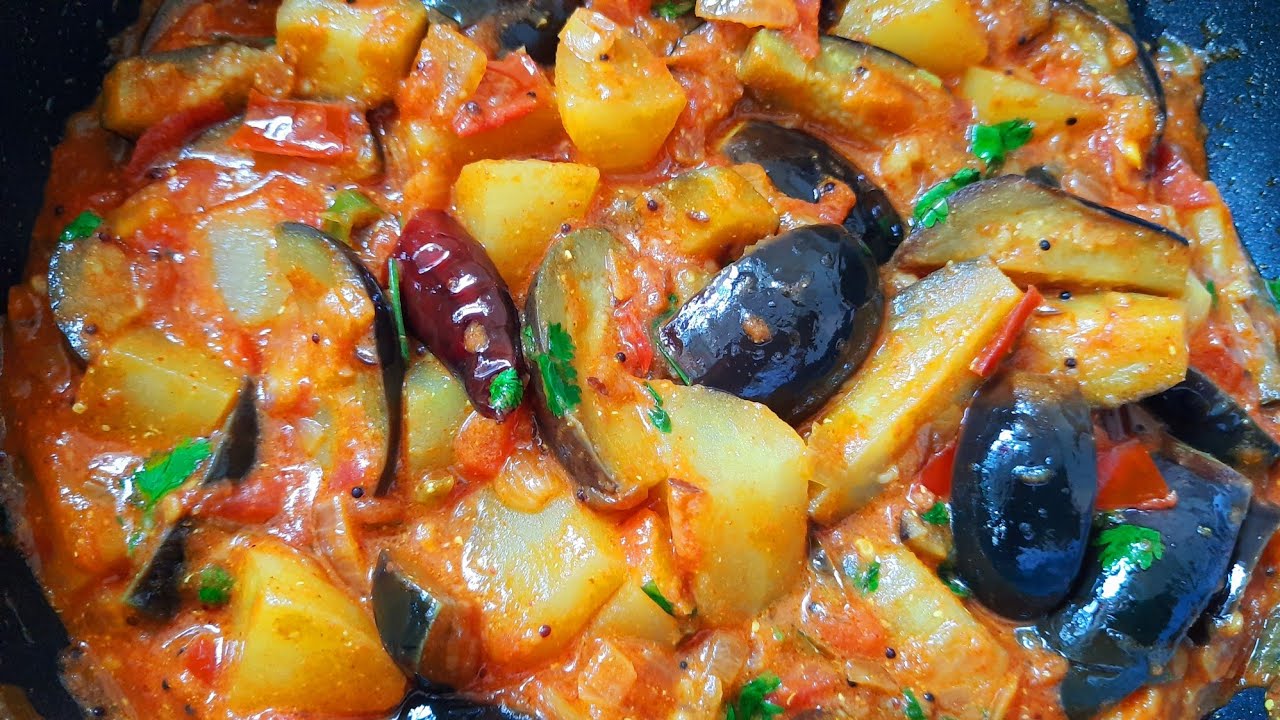 Potato brinjal curry aloo baingan sabzi YouTube