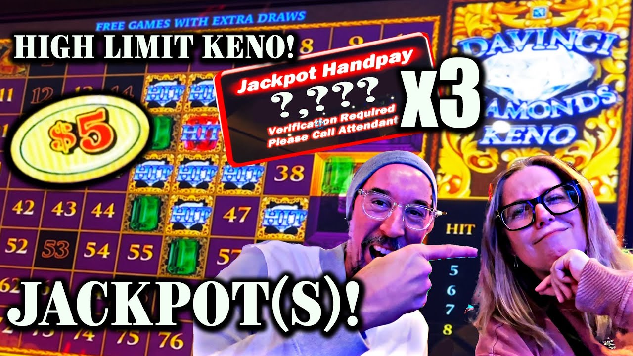 Insane Day at Cosmo! Three DaVinci Diamonds KENO Jackpots, Plus More Big Wins!! 