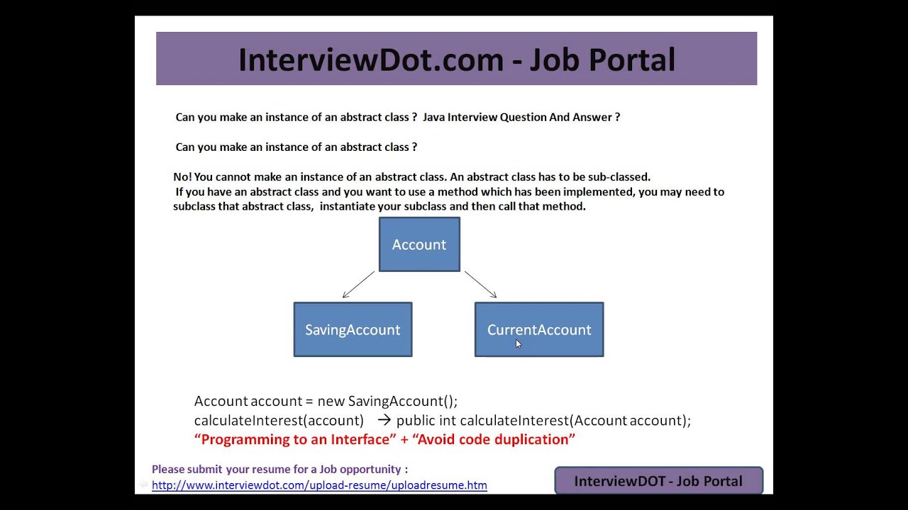 Instantiate An Abstract Class In Java Youtube