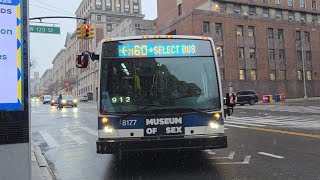 MTA MaBSTOA: 2016 Novabus LFS #8177 on the M60 +SBS to LaGuardia Airport at Amsterdam Av/W 120th St