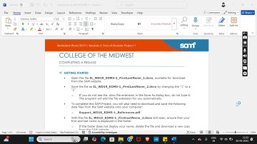 Illustrated Word 2019 | Module 5: End of Module Project 1 | COLLEGE OF THE MIDWEST #illustratedword
