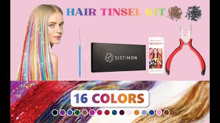 TINSEL HAIR EXTENSIONS with MICRO-LINKS