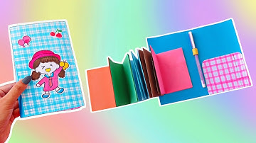 DIY NOTEBOOK ORGANIZER _ BACK TO SCHOOL | How To Make  Notebook Organizer |  Kawaii Crafts Diy