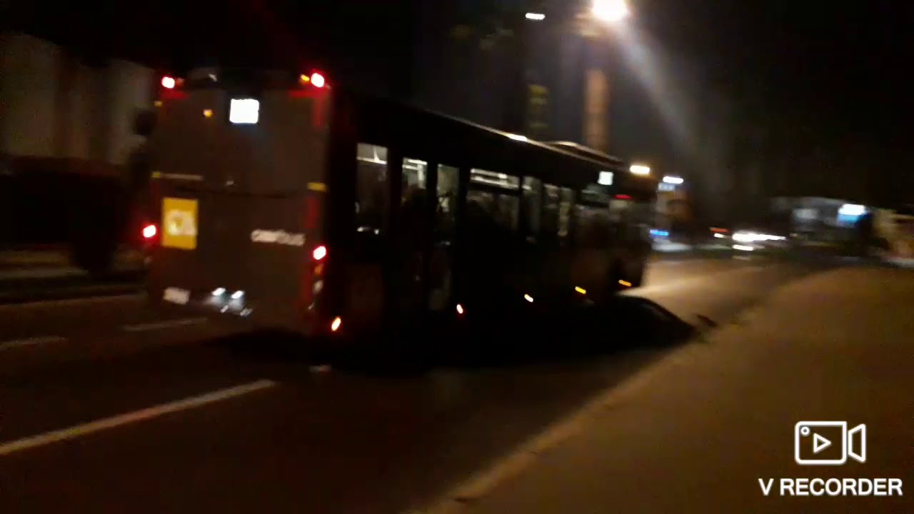 حافلات الدار البيضاء الجديدة |casablanca bus night action at ghandi blvd