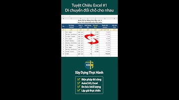 Mẹo di chuyển đổi chỗ cho nhau trong Excel | Mẹo thủ thuật Excel #1 | XDTH
