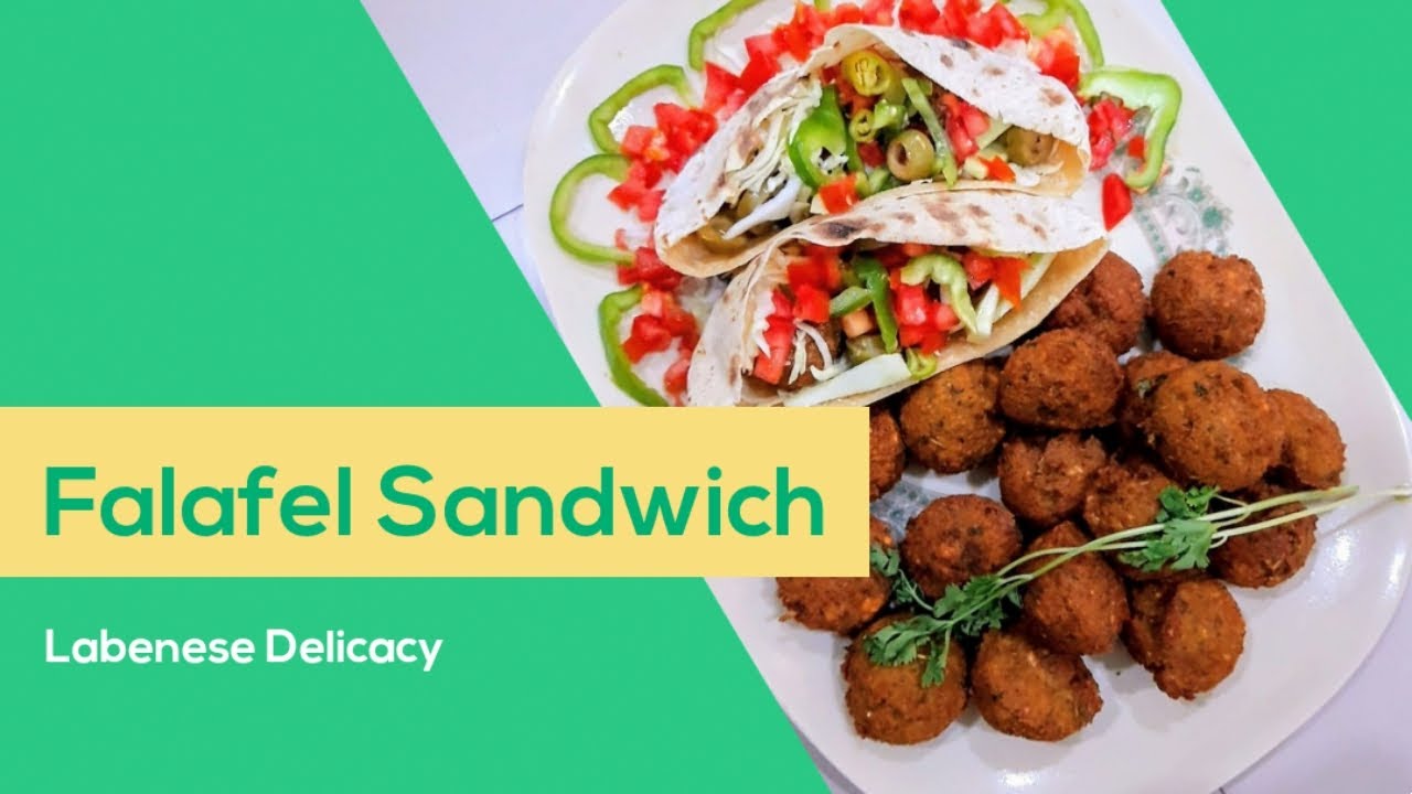 Falafel Sandwich Lebanese Delicacy Kiran's Kitchen YouTube