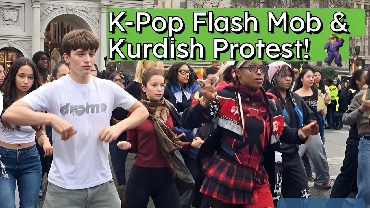 Flash Mob Proteste K-Pop Flash Mob Meets Kurdish Protest at Marble Arch in London - YouTube