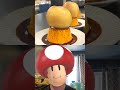 Toad the majestic singer &amp; the dessert is tasty #mario #toad #peach #flan #nintendo #cooking #japan