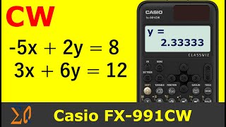 CASIO fx-991CW Solve System of Equations of 2, 3 or 4 unknows fx-570CW CLASSSWIZ Calculator