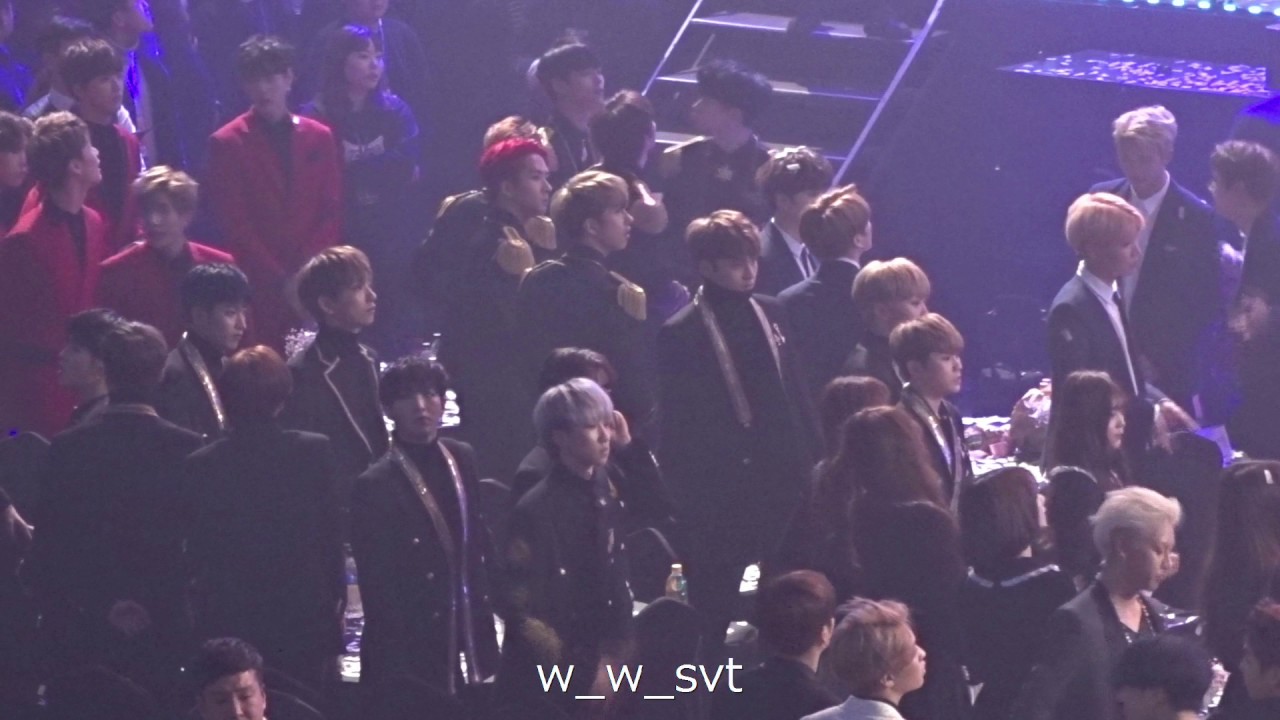 170119 SEVENTEEN (세븐틴) Reaction to EXO short ver (last ‪Seungkwan ‬,Woozi focus)