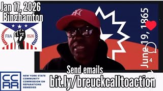 FBA Sista Stands on Reparations Bizz in Binghamton NY State &amp; Demand Justice!#fba#blacknews#justice