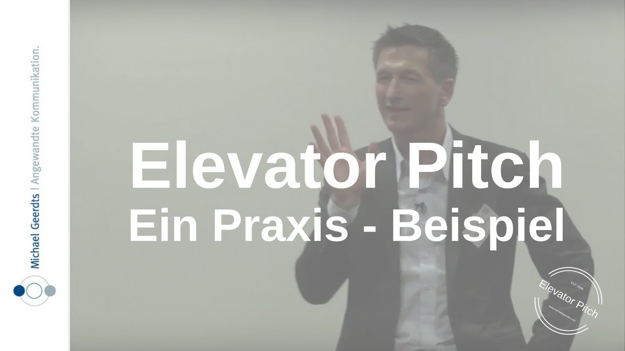 elevator speech deutsch