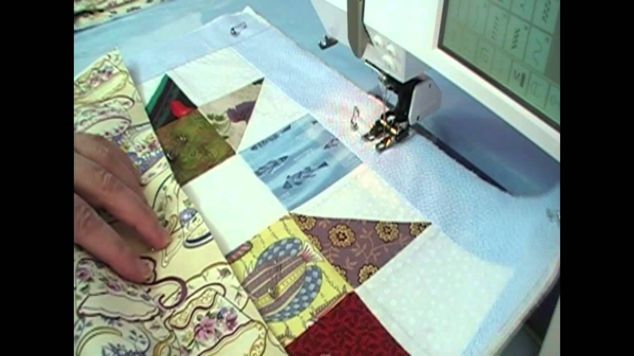 Machine Quilting Scrappy Blocks Quilt As You Go YouTube