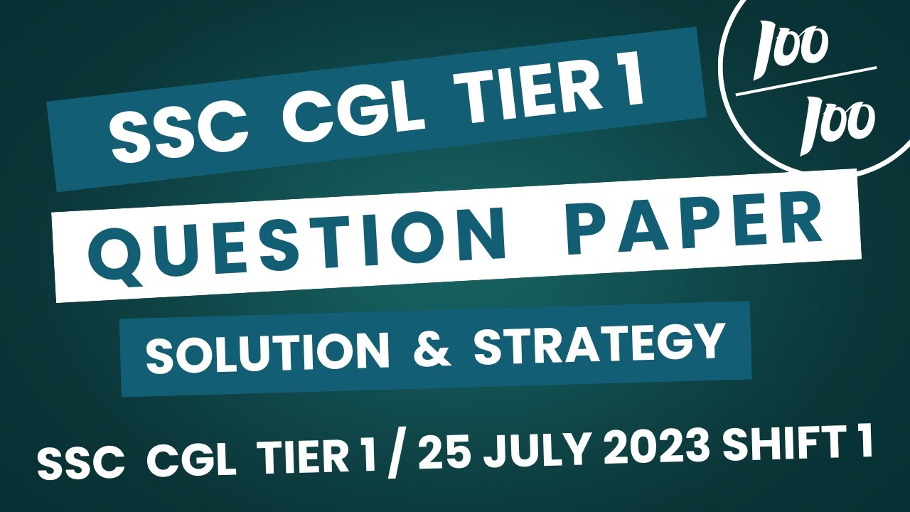 SSC CGL TIER - 1 ENGLISH || PREVIOUS YEAR QUESTION PAPER || SOLVED ...