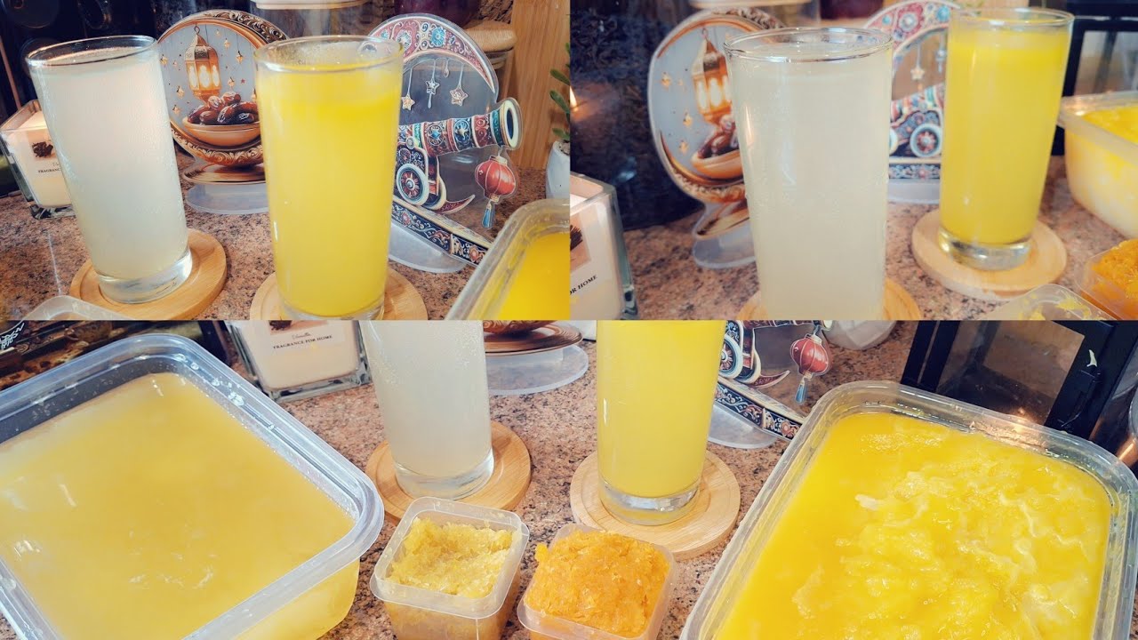 #عصير   أسهل و أبسط مركز الليمون 🍋 و البرتقال 🍊 لعمل عصير منعش رمضاني أروع منو مكاش 
