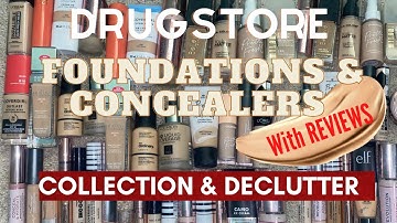 DRUGSTORE FOUNDATION & CONCEALER COLLECTION & DECLUTTER / Mini REVIEWS / Makeup Collection 2021