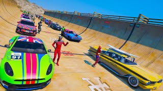 Nova Skateboard Rampa perto da Unidade Militar - Spiderman and Muscle, Super, Sport Cars GTA 5