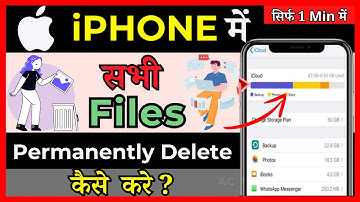 How To Permanently Delete Files On iPhone | iPhone mei Permanently Files Delete kaise kare in Hindi