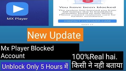 Mx Player Blocked Problem Sloved.Mx Player Block Account Ko Unblock Kaise Kre.In Hindi 2020