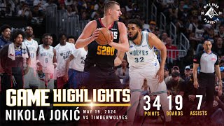 Nikola Jokić Full Game Seven Highlights vs. Timberwolves 🎥