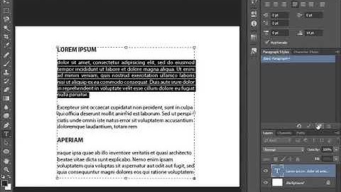 Formatting Styles in Photoshop Creative Cloud