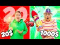 NEW YEARS budget challenge! $20 vs $1000 fireworks show!