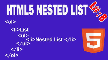 HTML5 Nested List in hindi/urdu 2023 | L-8