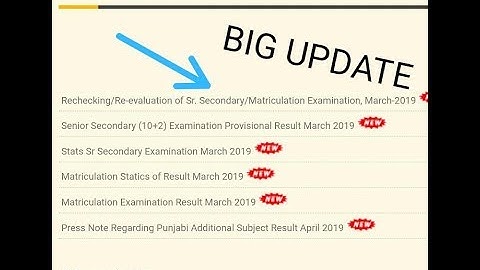 PSEB BIG UPdate rechecking/revaluation FORMS 10th &12th class